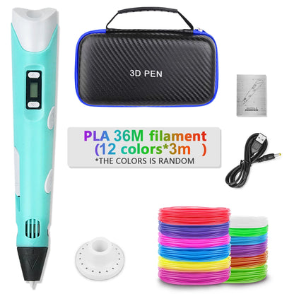 3D Printing Pen for Kids | DIY Handwork Drawing Pen with PLA Filament & Power Adapter