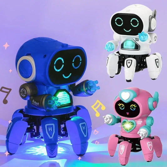 Interactive Musical Robot Toy for Babies & Toddlers – LED Lights, Movement & Sound