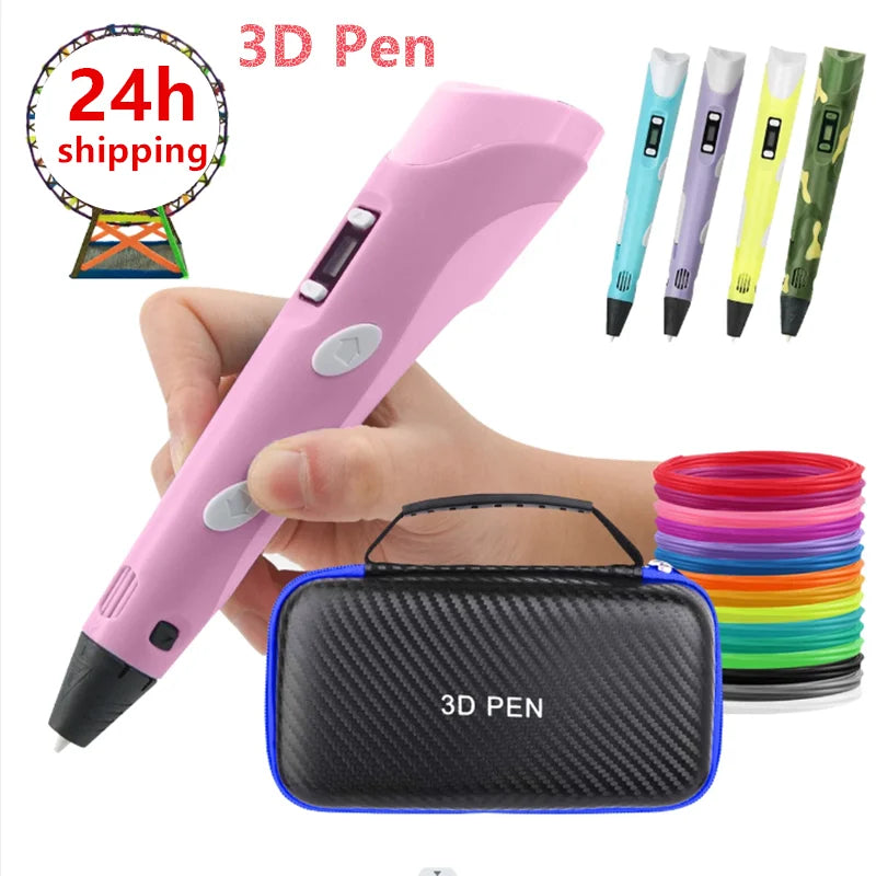 3D Printing Pen for Kids | DIY Handwork Drawing Pen with PLA Filament & Power Adapter