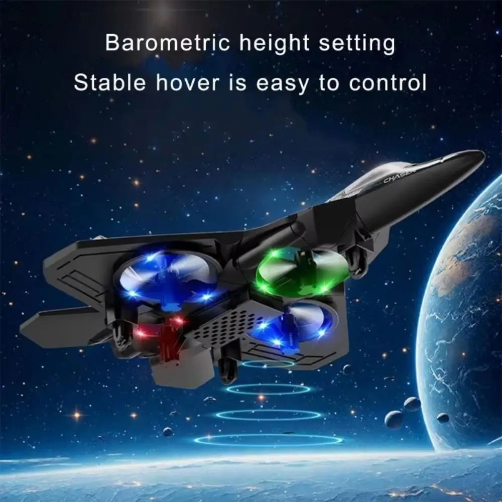 EPP Foam RC Fighter Drone | Rechargeable 2.4G Helicopter & Stunt Plane with Lights