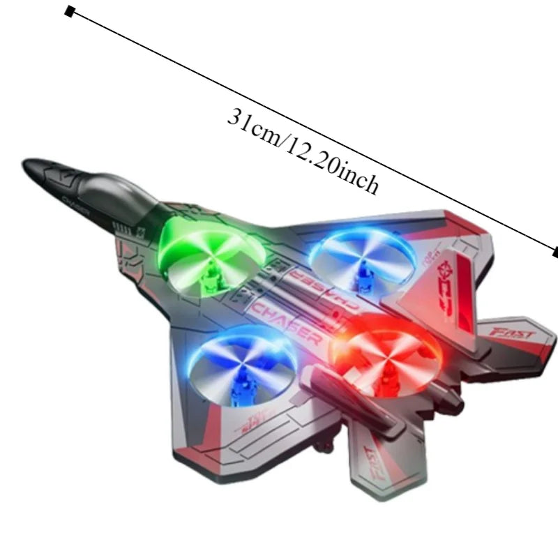 EPP Foam RC Fighter Drone | Rechargeable 2.4G Helicopter & Stunt Plane with Lights