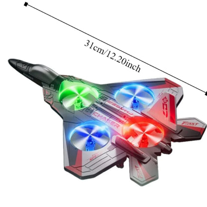 EPP Foam RC Fighter Drone | Rechargeable 2.4G Helicopter & Stunt Plane with Lights