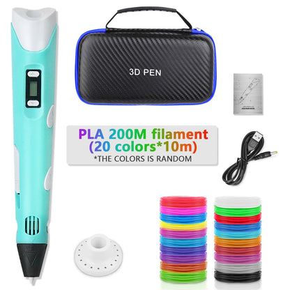 3D Printing Pen for Kids | DIY Handwork Drawing Pen with PLA Filament & Power Adapter