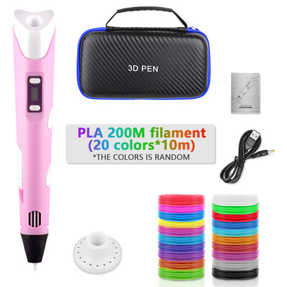 3D Printing Pen for Kids | DIY Handwork Drawing Pen with PLA Filament & Power Adapter
