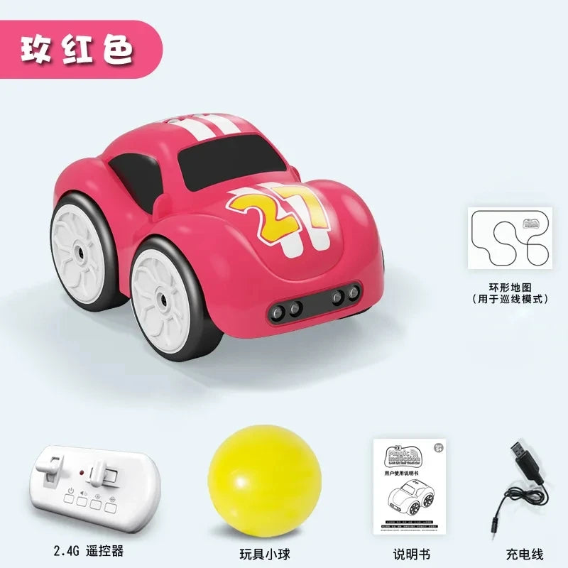 RC Cartoon Mini Car | Smart Sensor Remote Control Electric Toy with Music & Lights