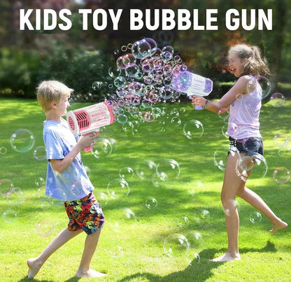 Rechargeable Bubble Gun Toy | 69-Hole Automatic Bubble Machine for Kids & Parties