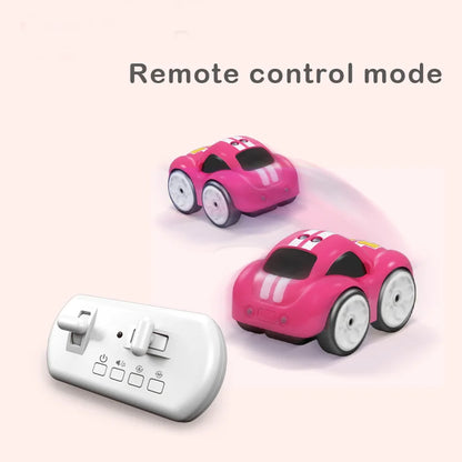 RC Cartoon Mini Car | Smart Sensor Remote Control Electric Toy with Music & Lights
