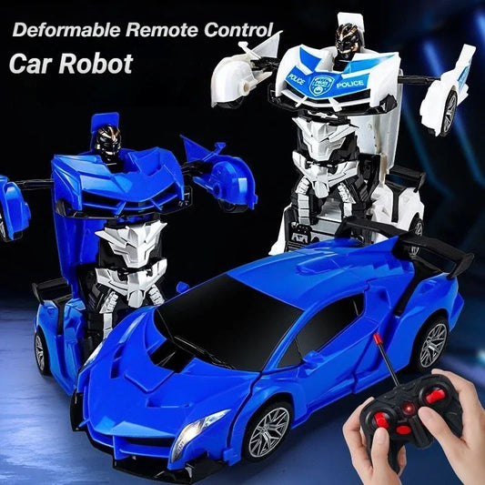 2-in-1 RC Transforming Robot Car for Kids | Mini Remote Control Racing Vehicle | Automatic Deformation STEM Toy Gift