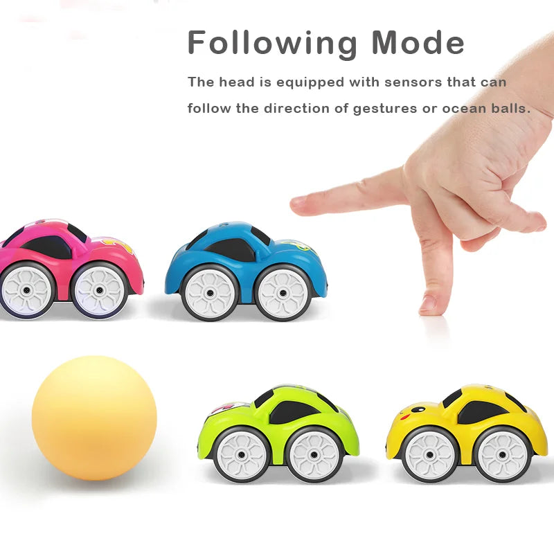 RC Cartoon Mini Car | Smart Sensor Remote Control Electric Toy with Music & Lights