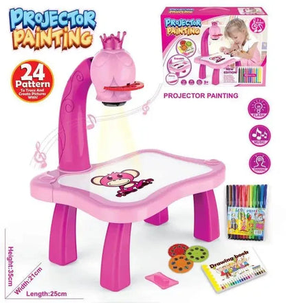 Children’s LED Projector Drawing Table | Educational Arts & Crafts Desk Toy