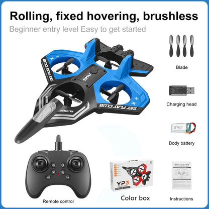 YP3 RC Foam Fighter Jet – 4-Axle Stunt Plane | Durable Anti-Crash Model Airplane for Kids