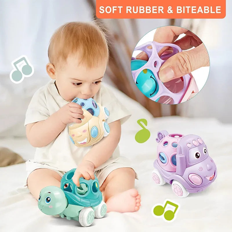 Baby Friction Car Toys | Soft Push & Go Vehicles for 6–12 Months Infants