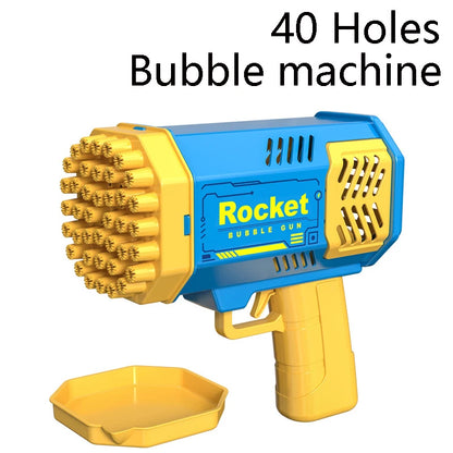 Rechargeable Bubble Gun Toy | 69-Hole Automatic Bubble Machine for Kids & Parties