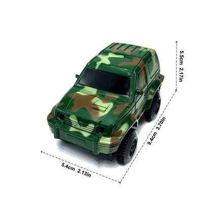 Dinosaur Race Track Toy Set | Flexible Railway Tracks with Light-Up Car for Kids