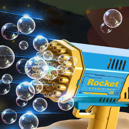 Rechargeable Bubble Gun Toy | 69-Hole Automatic Bubble Machine for Kids & Parties