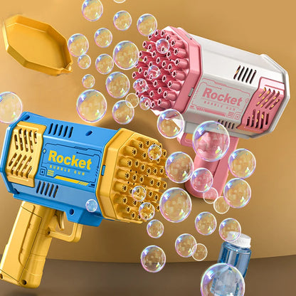 Rechargeable Bubble Gun Toy | 69-Hole Automatic Bubble Machine for Kids & Parties