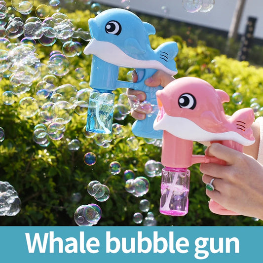Automatic Whale Bubble Gun | Light & Music Bubble Blower Toy for Kids