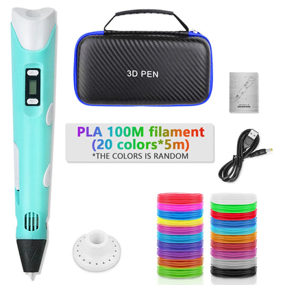 3D Printing Pen for Kids | DIY Handwork Drawing Pen with PLA Filament & Power Adapter