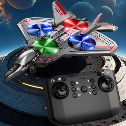 EPP Foam RC Fighter Drone | Rechargeable 2.4G Helicopter & Stunt Plane with Lights