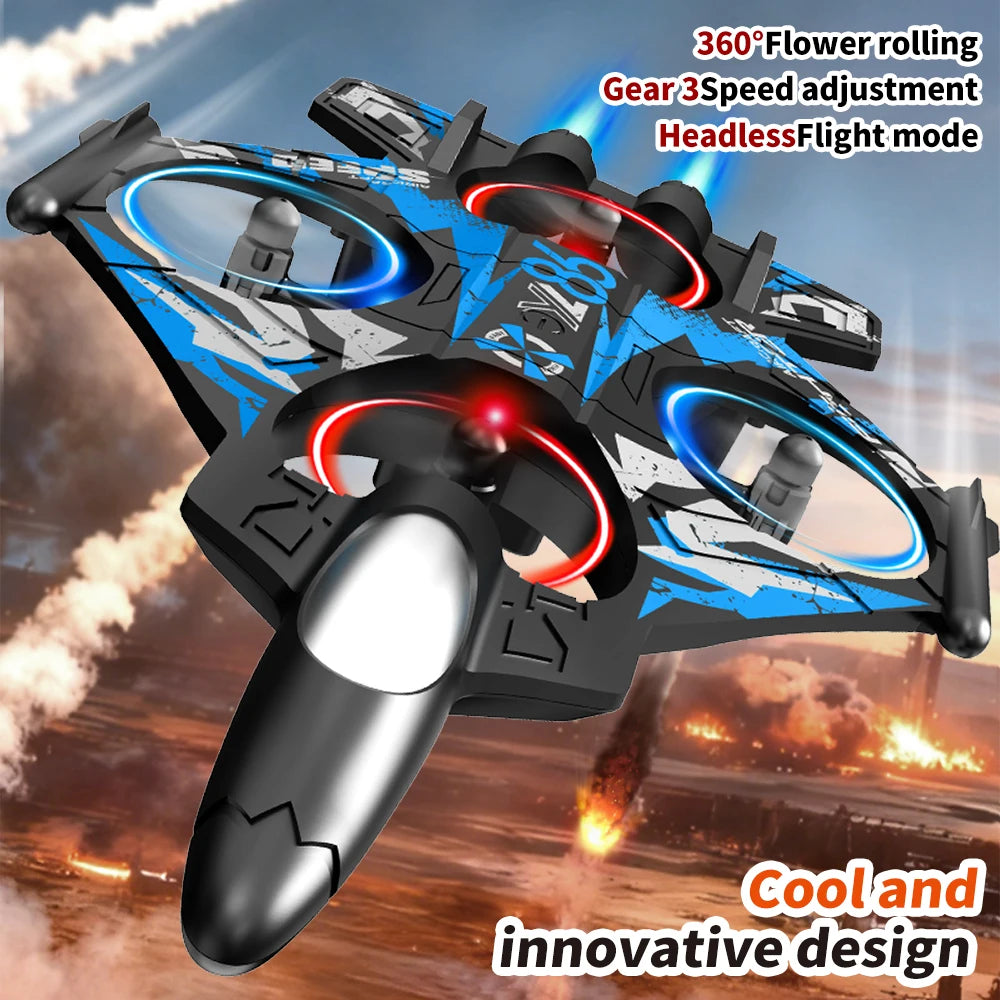 YL86 RC Foam Airplane – 2.4G Stunt Fighter Jet with LED Lights (Crash-Resistant, Rechargeable)