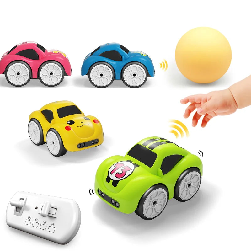 RC Cartoon Mini Car | Smart Sensor Remote Control Electric Toy with Music & Lights