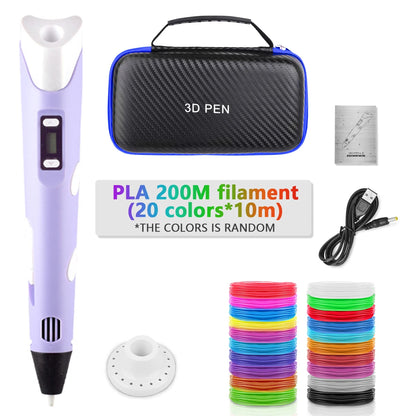 3D Printing Pen for Kids | DIY Handwork Drawing Pen with PLA Filament & Power Adapter