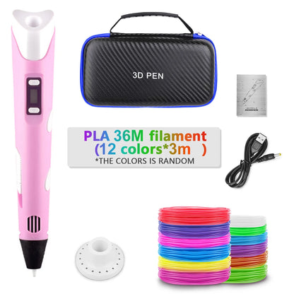 3D Printing Pen for Kids | DIY Handwork Drawing Pen with PLA Filament & Power Adapter