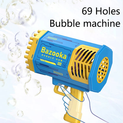 Rechargeable Bubble Gun Toy | 69-Hole Automatic Bubble Machine for Kids & Parties