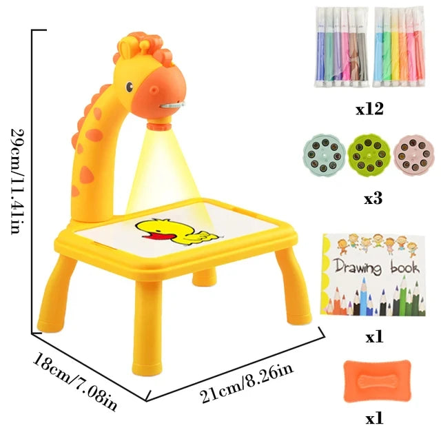 Children’s LED Projector Drawing Table | Educational Arts & Crafts Desk Toy