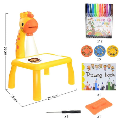 Children’s LED Projector Drawing Table | Educational Arts & Crafts Desk Toy