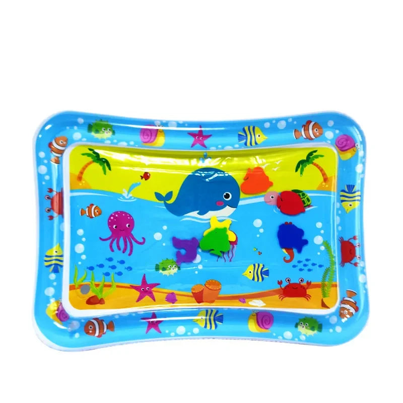 Baby Water Play Mat | Inflatable Tummy Time Toy for Infants & Toddlers | Early Learning Sensory Play Cushion