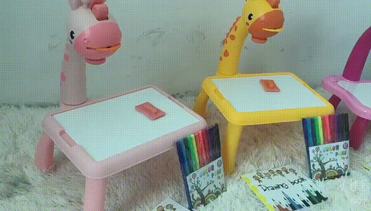 Children’s LED Projector Drawing Table | Educational Arts & Crafts Desk Toy